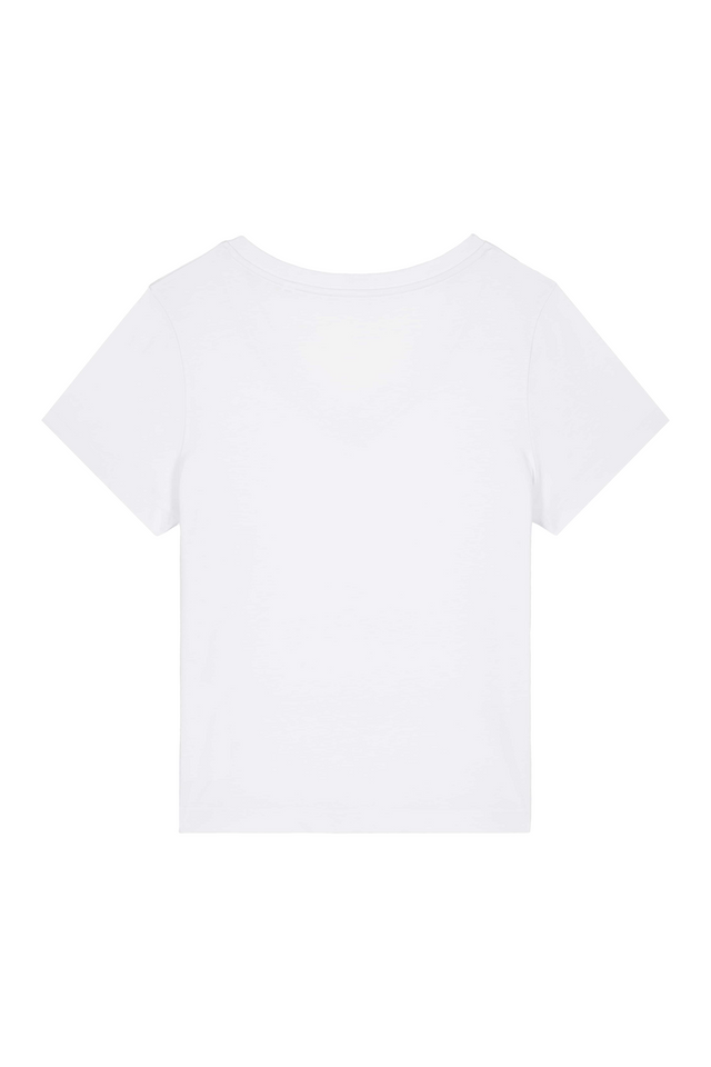 Isla Icon V-Neck T-Shirt - White (Pink)