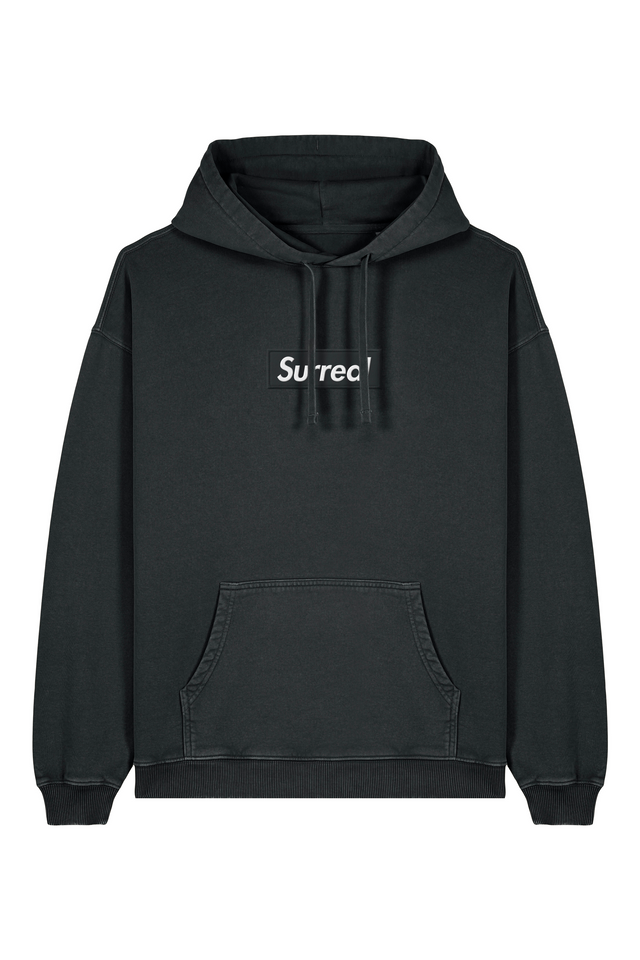 Vintage Surreal Hoodie – Black/White